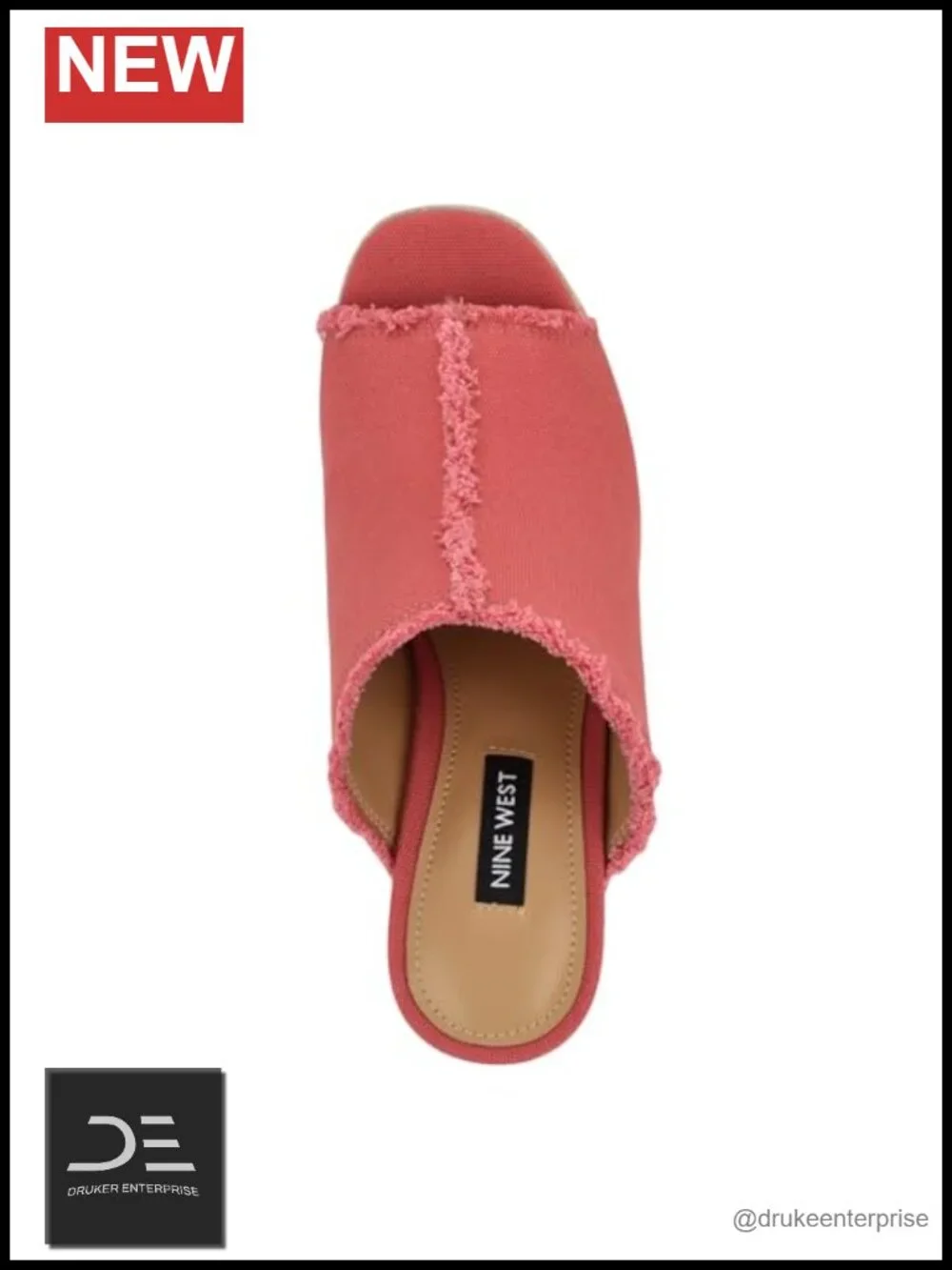 Wedge Sandals Open Toe Slip-On Textile